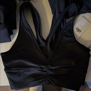 ALO Yoga Midnight Black Sports Bra